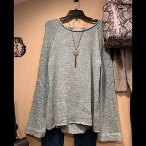Open Back Long Sleeve Knit Sweater